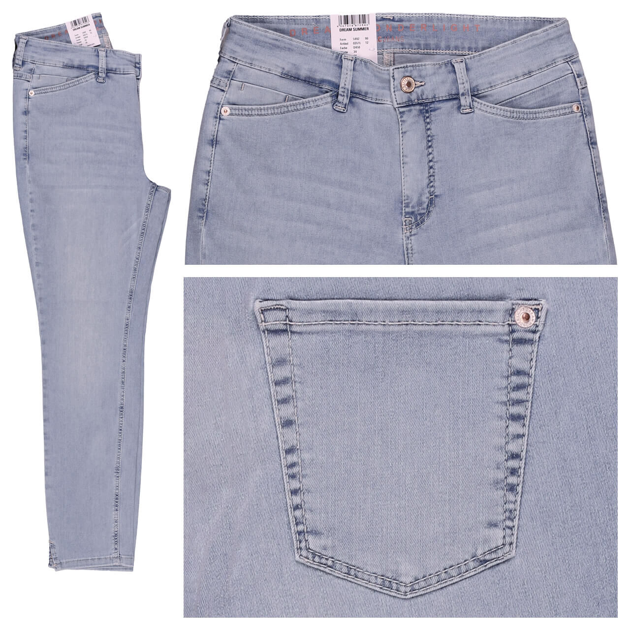 MAC Dream Summer 7/8 Jeans exotic mid blue wash 