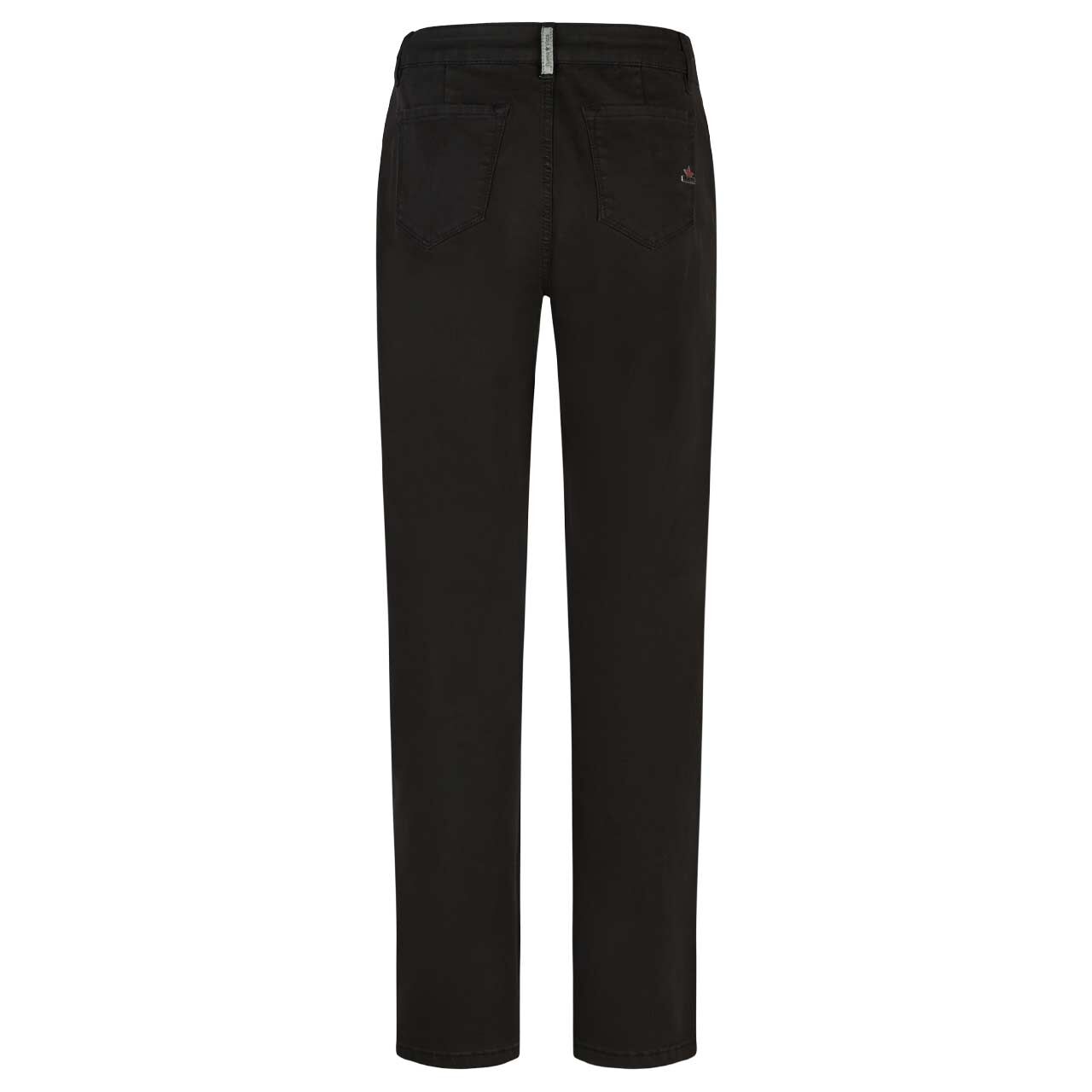 Damen Baumwollhose Stella-Zip Straight Stretch Twill von Buena Vista in Schwarz, Rückansicht