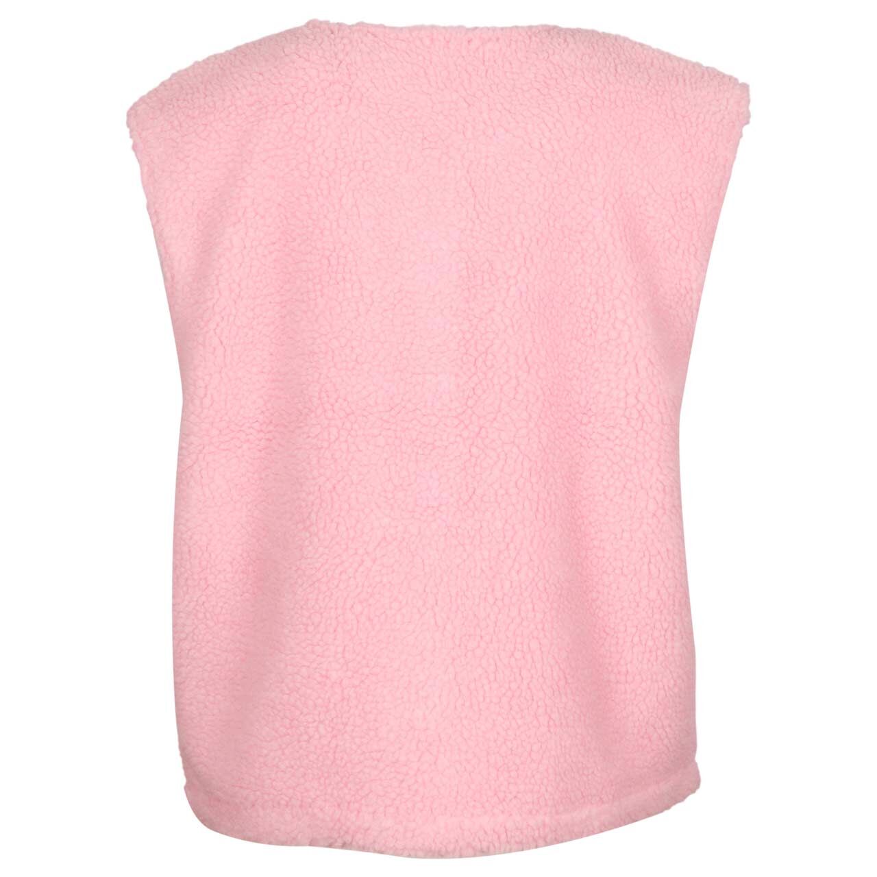 Damen Teddy Weste von 24 Colours in Rosa, Rückansicht