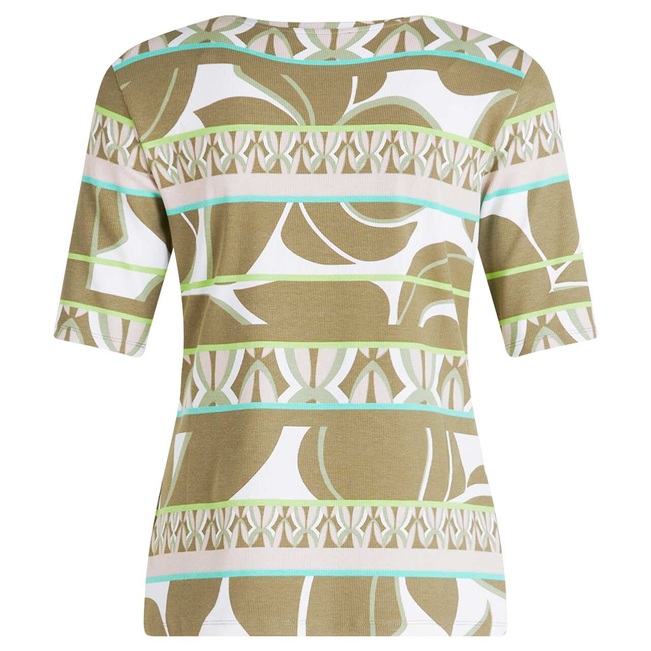 Betty Barclay Damen T-Shirt khaki green print