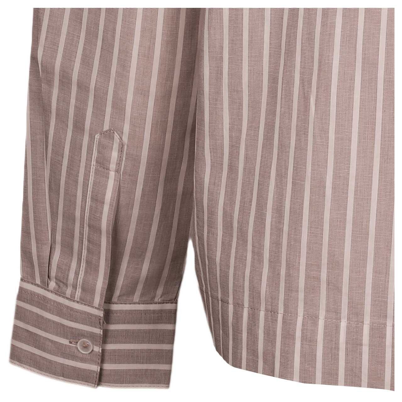 Damen Langarm Bluse Stripe von Cecil in Braun gestreift, detaillierte Rückansicht