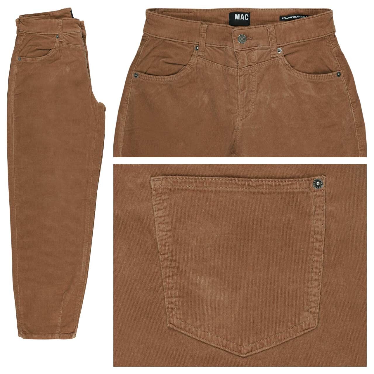 MAC Bobbie 7/8 Cordhose toasted coconut antique