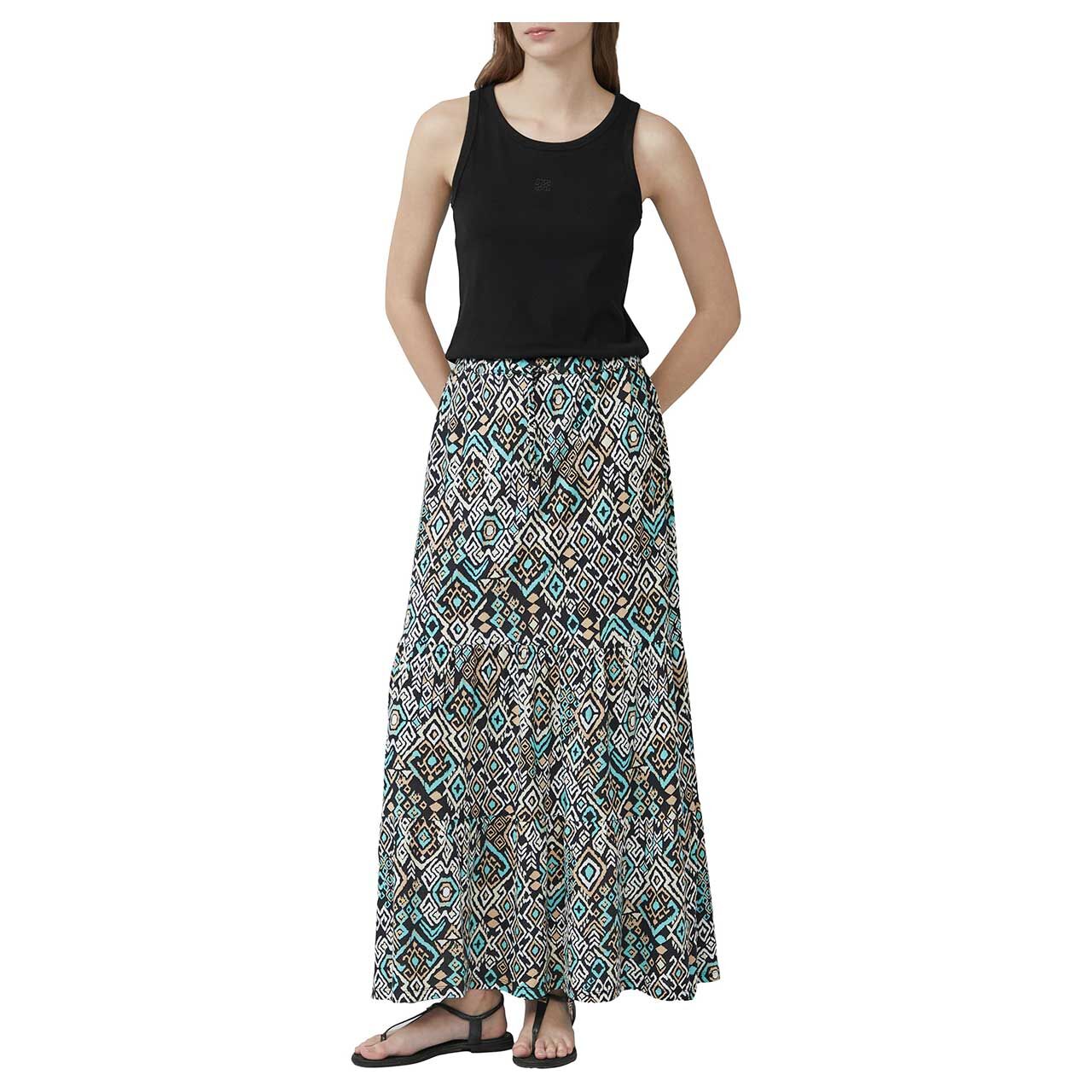 s.Oliver Damen Rock black allover print