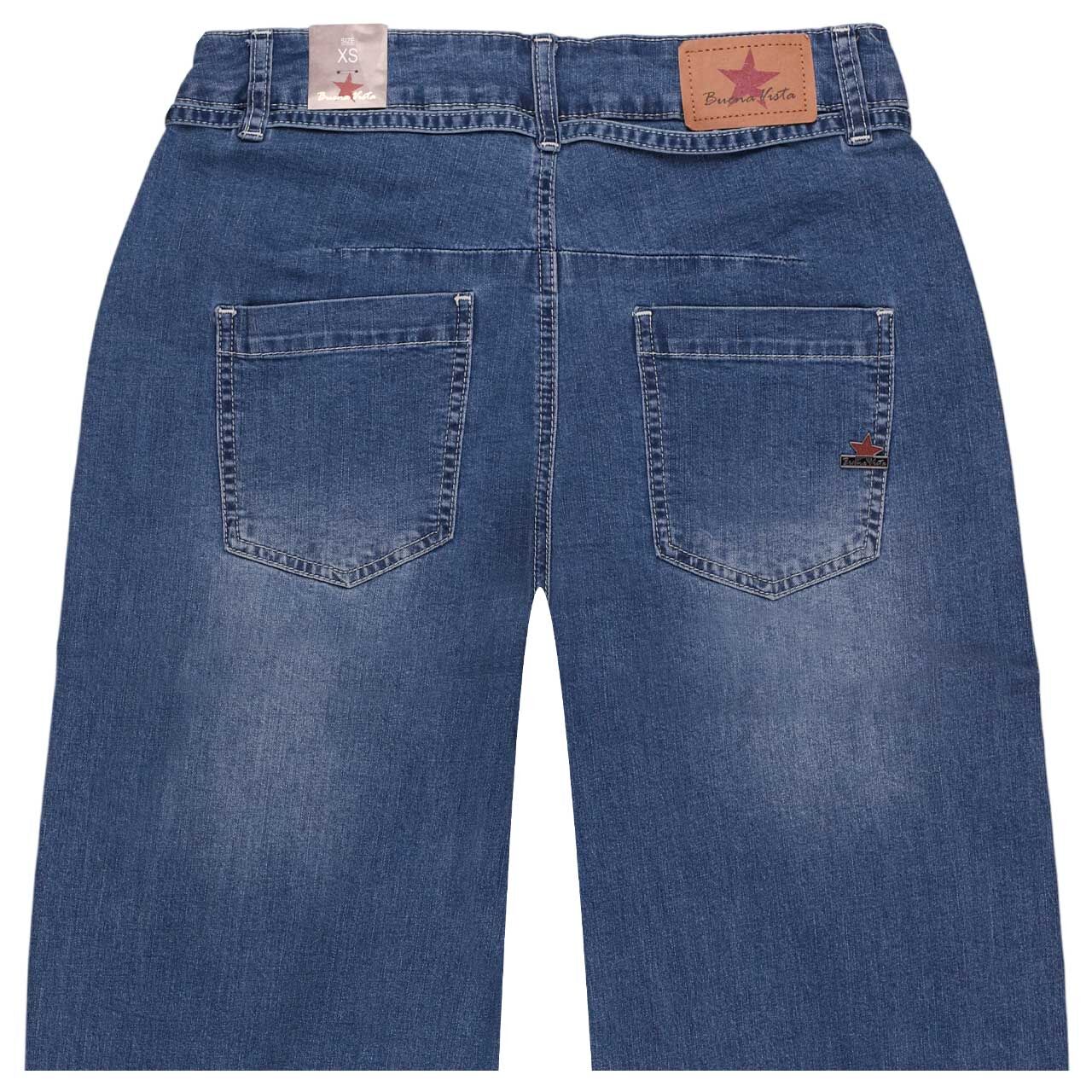 Damenjeans Barrel-L 7/8 Air Denim von Buena Vista in Blau angewaschen, detaillierte Rückansicht