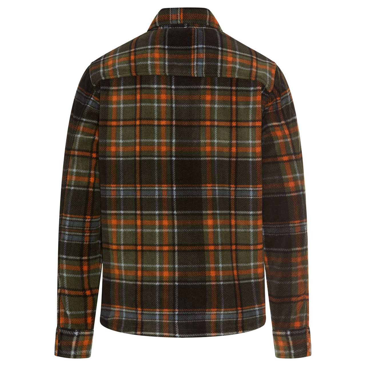 Herren Hemdjacke von Camel active in Rot-Braun kariert, Rückansicht