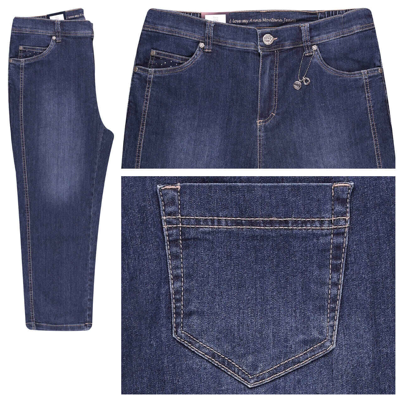 Anna Montana Dora Milano 3/4 Jeans used stone Anna Montana Dora Milano 3/4 Jeans used stone