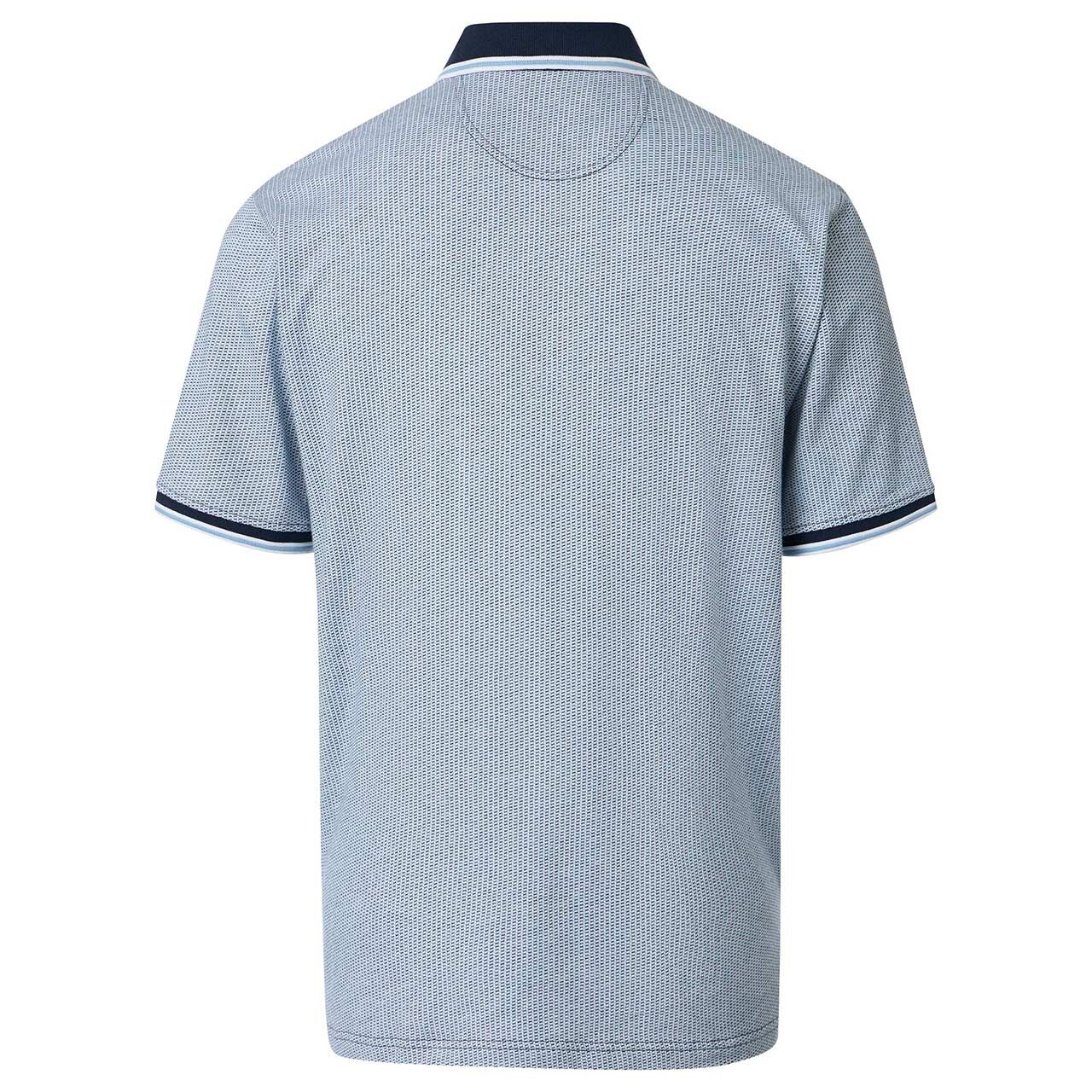 Herren Poloshirt von Casa Moda in Blau mit Print, Rückansicht