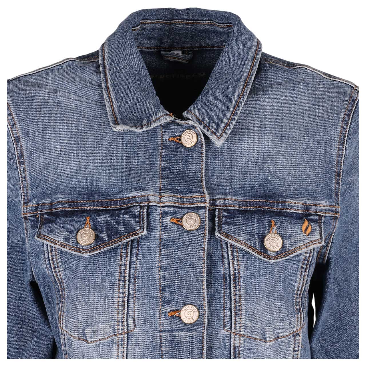 Damen Jeansjacke Gipsy von Blue Fire in Hellblau, Detailansicht vorne