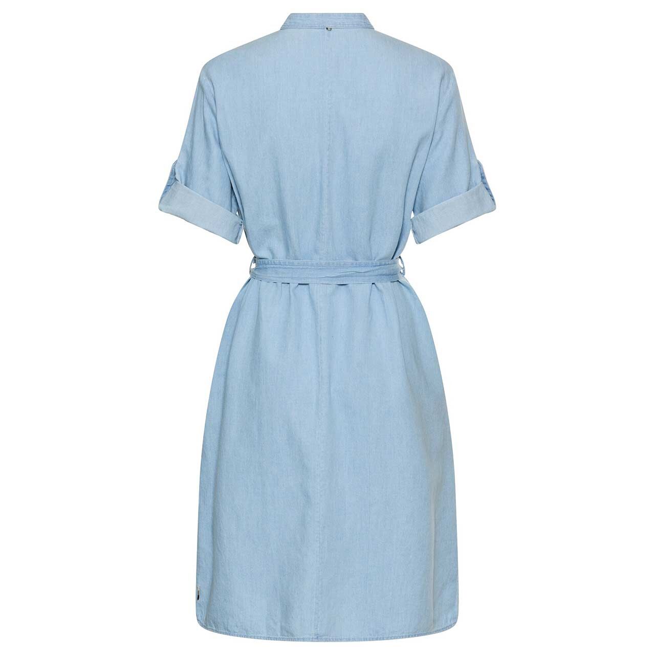 Damen Kurzarm Kleid von Camel active in Hellblau, Rückansicht
