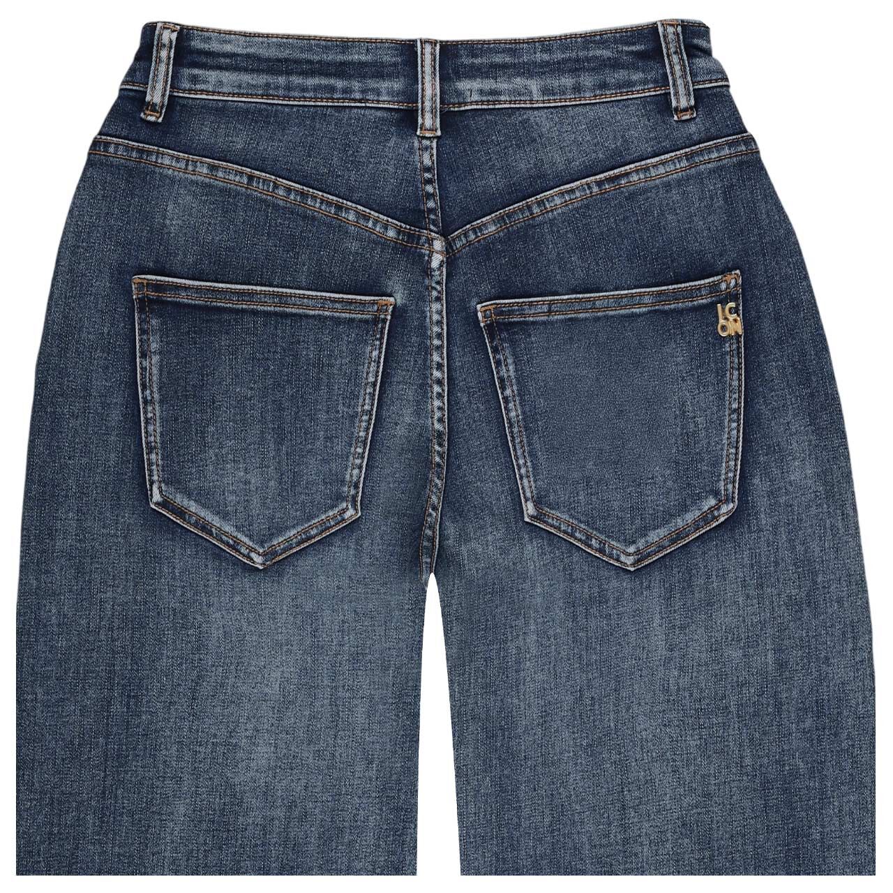 Lollipop 7/8 Jeans von Senoritas ICON in Blau verwaschen, detaillierte Rückansicht
