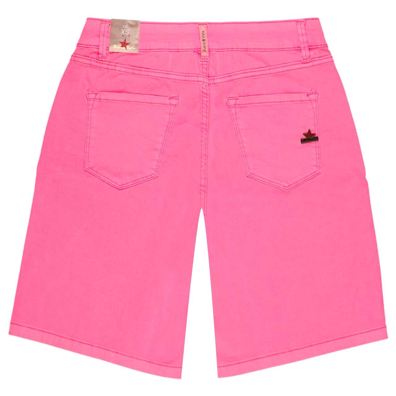 Damen Baumwollhose Italy-Short Stretch Twill von Buena Vista in Pink, detaillierte Rückansicht