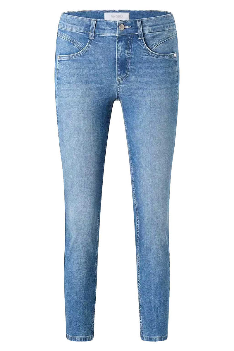 Vorderansicht der Angels Ornella Damenjeans in Blau