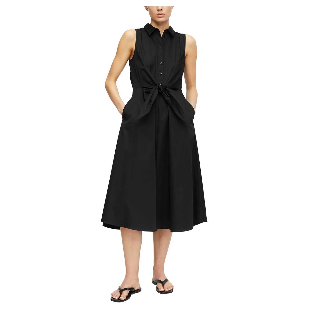 Damen Trägerkleid von Comma in Schwarz, Ganzkörperansicht am Model