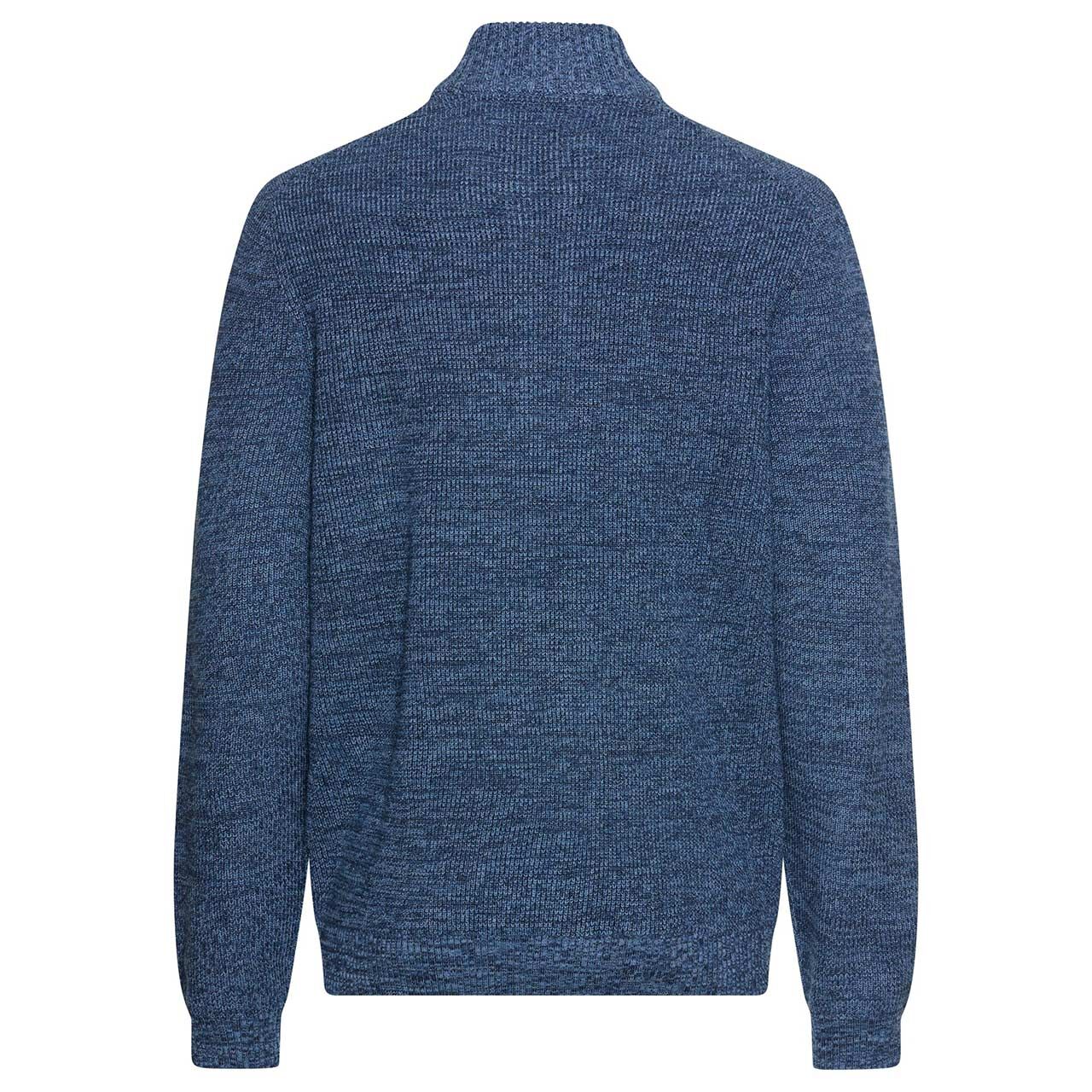 Herren Pullover Troyer von Camel active in der Farbe Dunkelblau meliert, Rückansicht