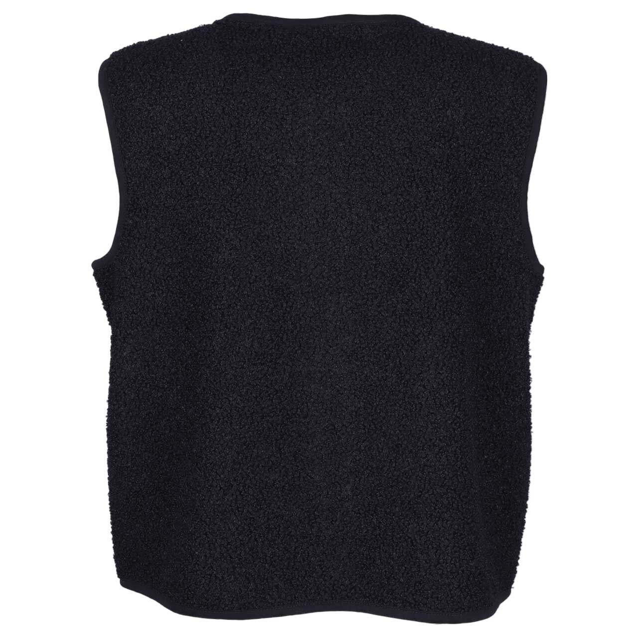 Damen Weste Curly Fake Wool Vest von Cecil in Dunkelblau, Rückansicht