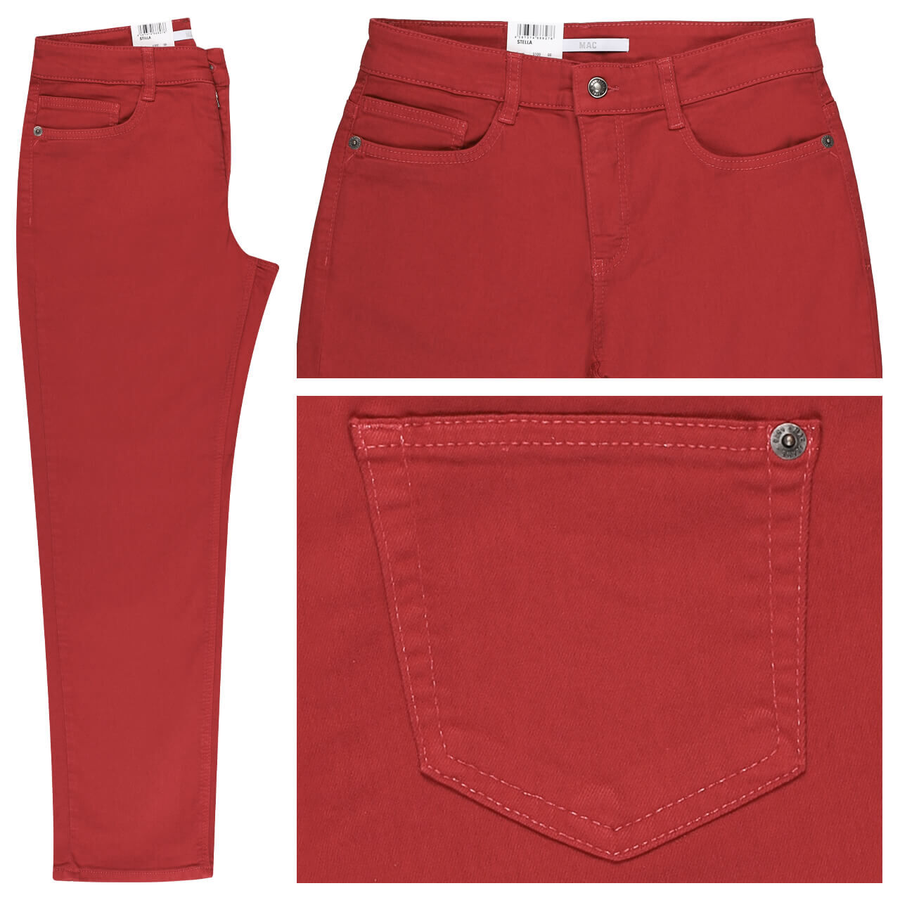 MAC Stella Jeans marsala red