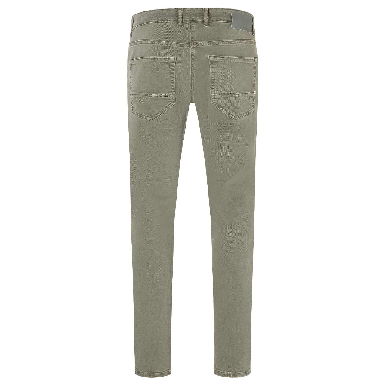 Stretch Herrenjeans Arne Pipe Driver von MAC in Grün angewaschen, Rückansicht