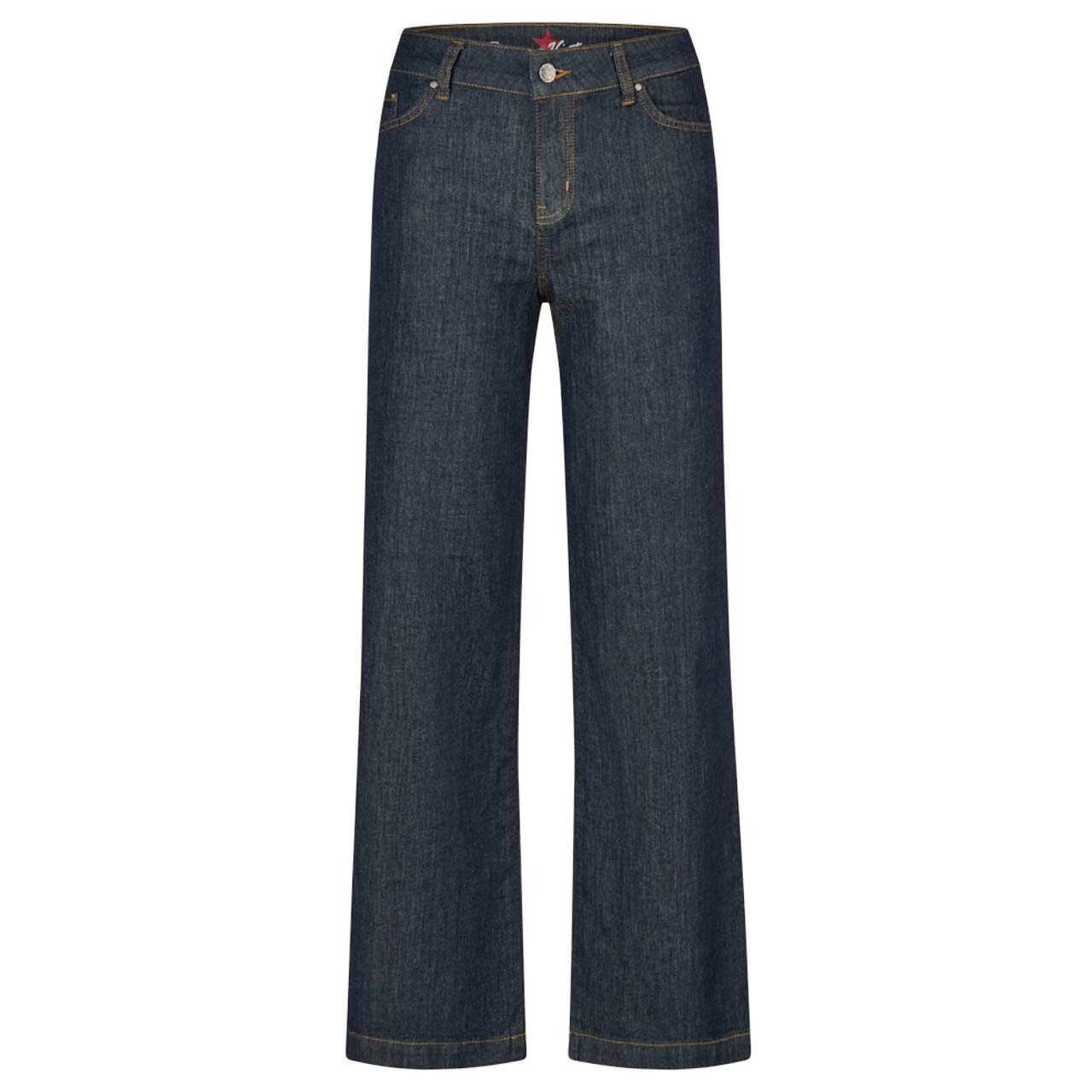 Damenjeans Wide Leg Stretch Denim von Buena Vista in Dunkelblau, Vorderansicht