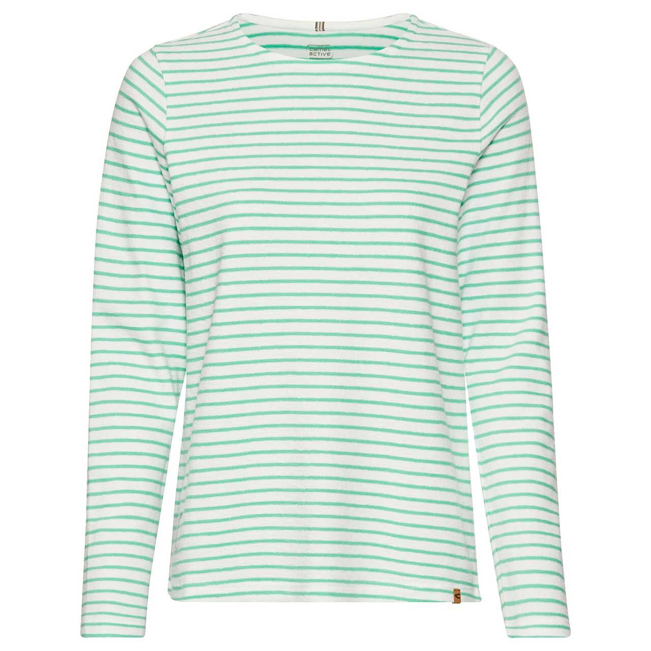 Camel active Damen Langarm Shirt peppermint white stripes