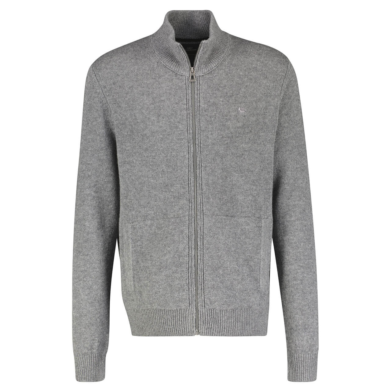 Lerros Herren Strickjacke medium platinum grey melange