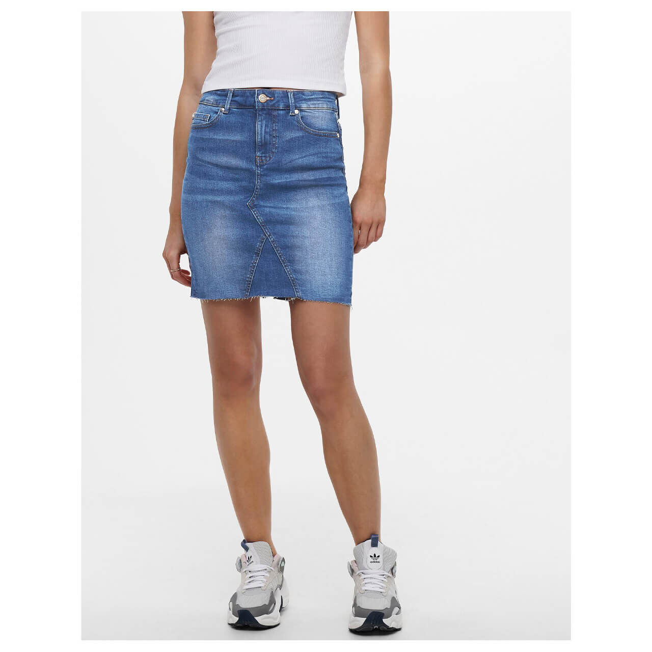 Only Fan Jeansrock für Damen in Mittelblau