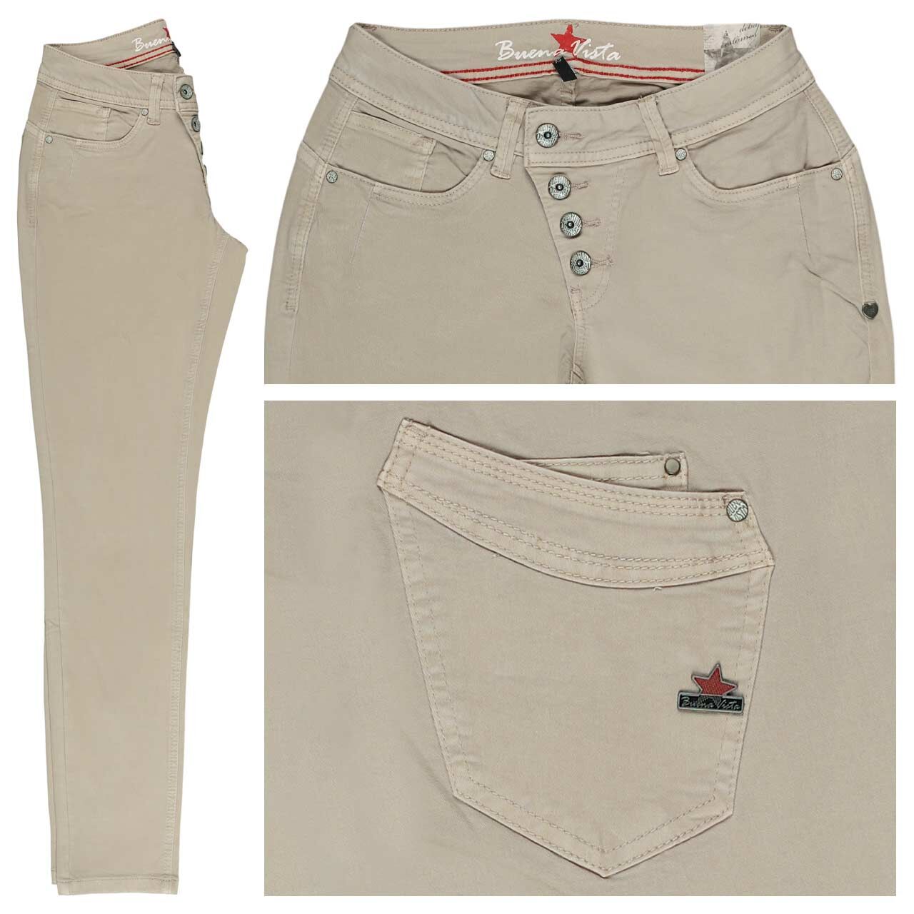 Buena Vista Malibu Cropped Summer Twill Ankle Baumwollhose sand