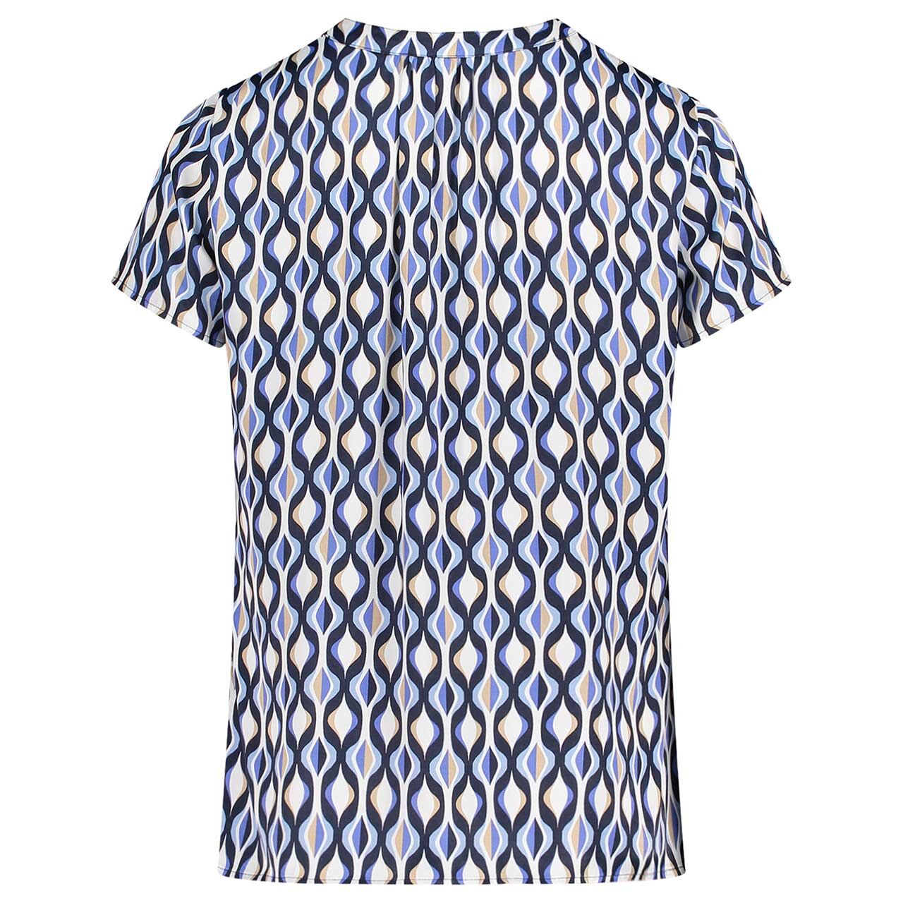 Damen Kurzarm Bluse von Betty Barclay in Blau mit Print, Rückansicht
