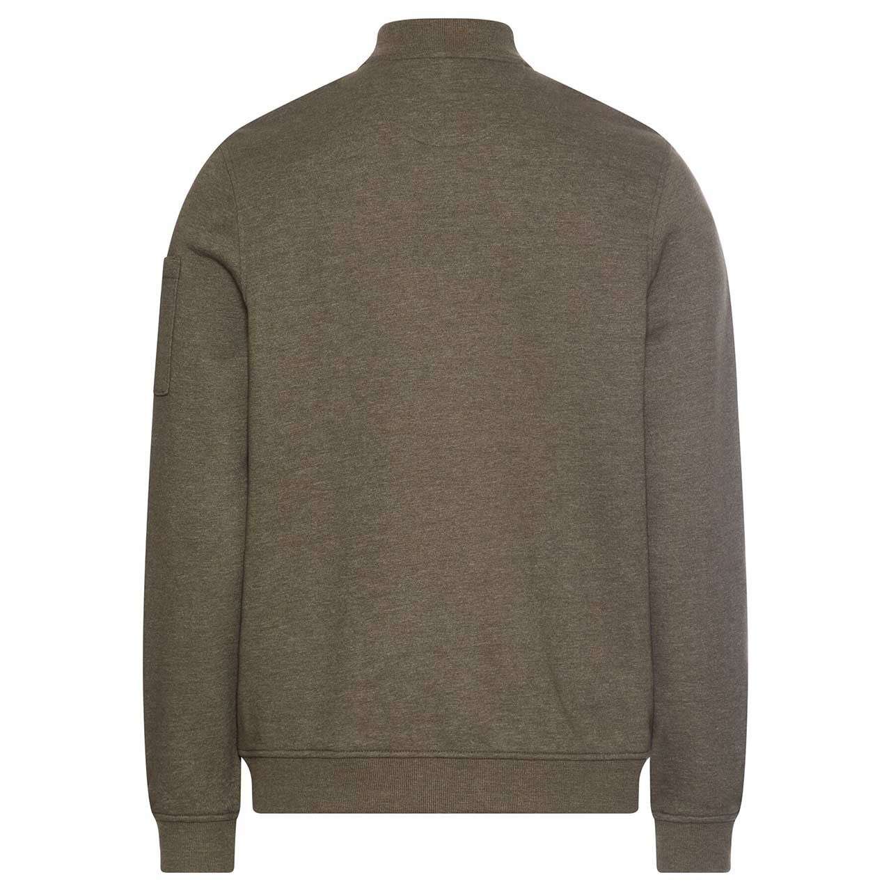 Herren Sweatjacke von Camel active in Olivgrün, Rückansicht
