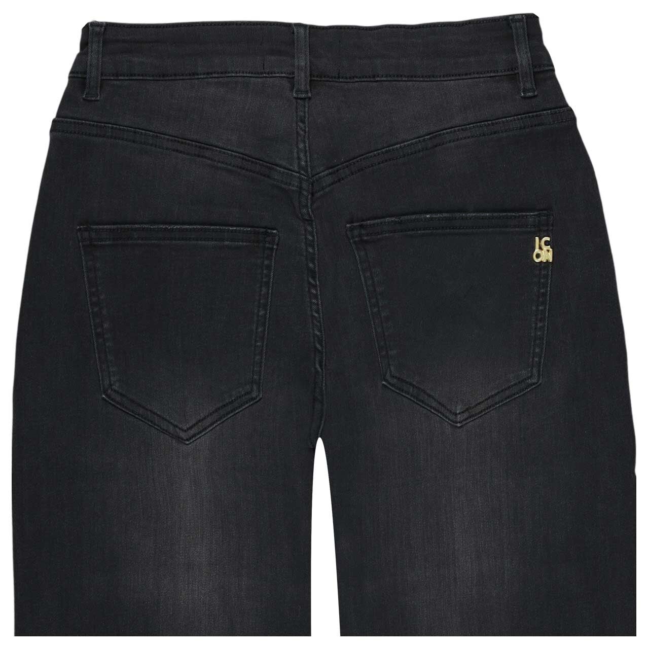Lollipop 7/8 Jeans von Senoritas ICON in Schwarz angewaschen, detaillierte Rückansicht