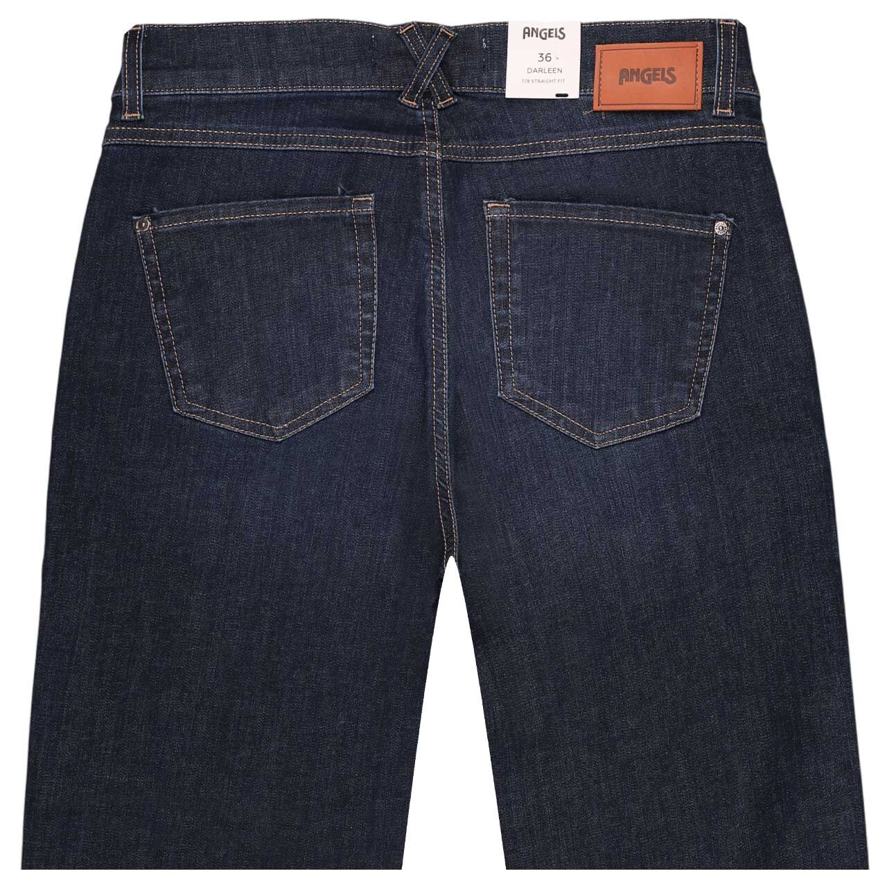Damen 7/8 Jeans Darleen Crop TU von Angels in Dunkelblau angewaschen, detaillierte Rückansicht