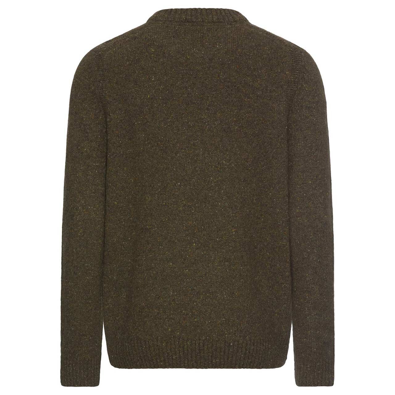 Herren Pullover von Camel active in der Farbe Olivgrün meliert, Rückansicht