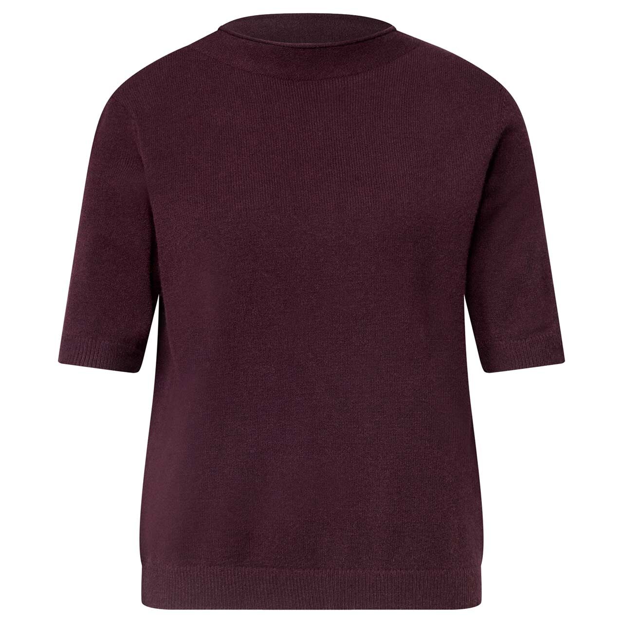 Street One Damen Kurzarm Pullover rustic rouge