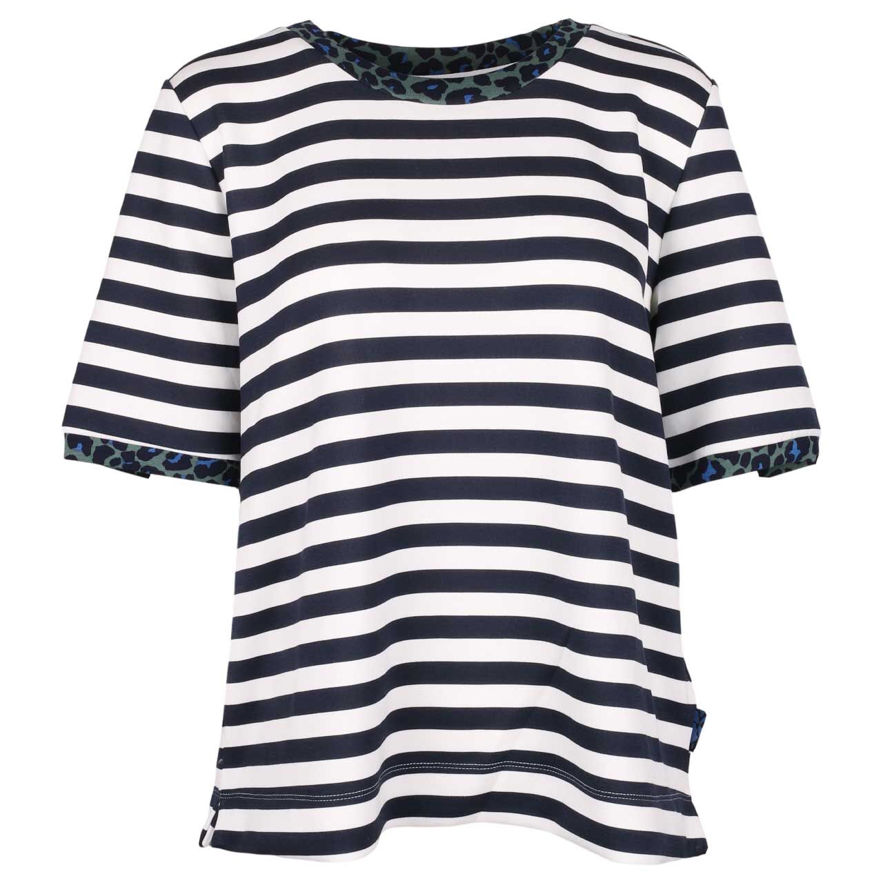 Cecil Damen T-Shirt Striped Soft Modal urban dark blue