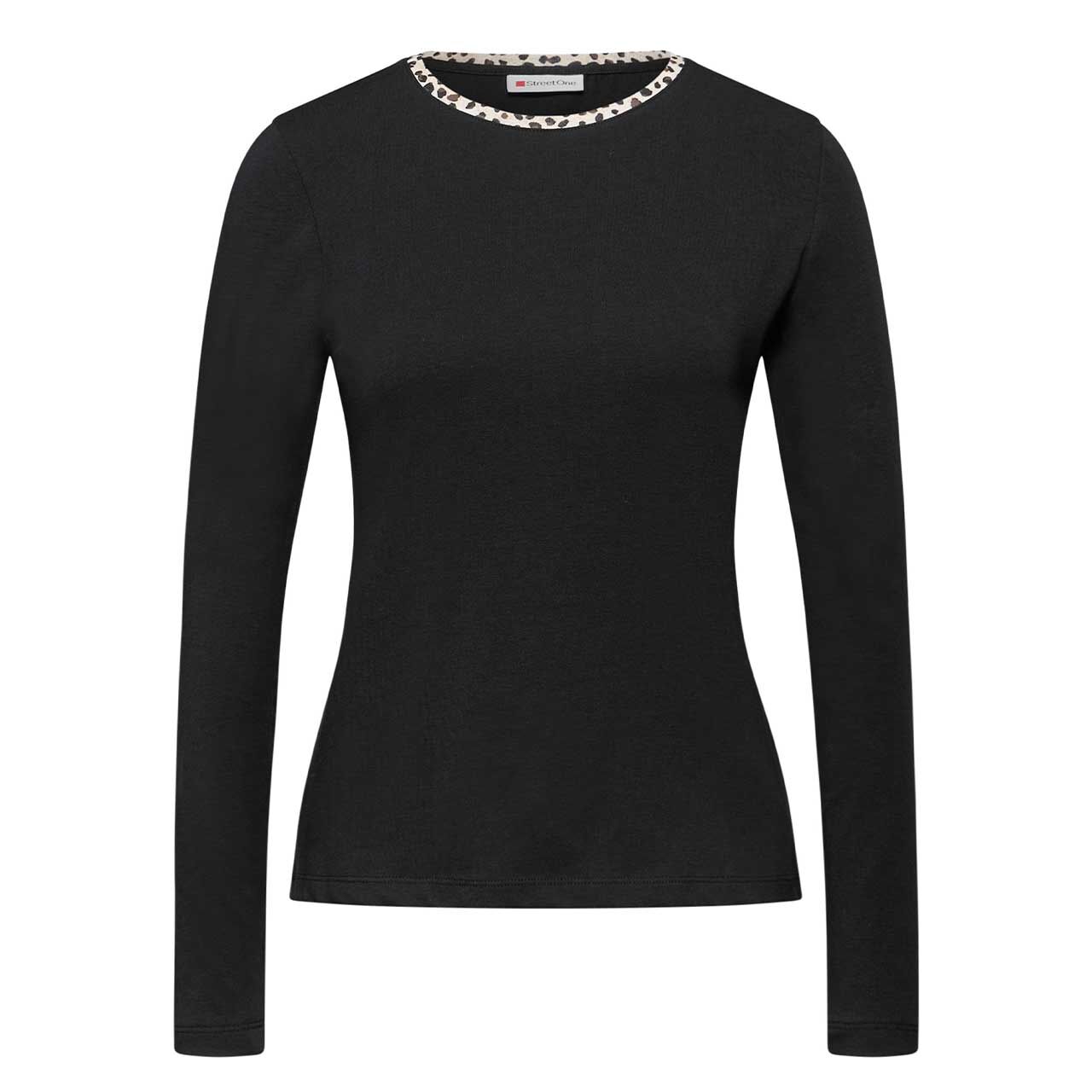 Street One Damen Langarm Shirt Basic Jersey black