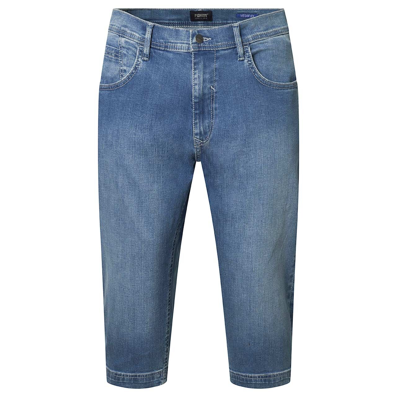 Herren 3/4 Jeans Bill Megaflex in Hellblau angewaschen, Vorderansicht
