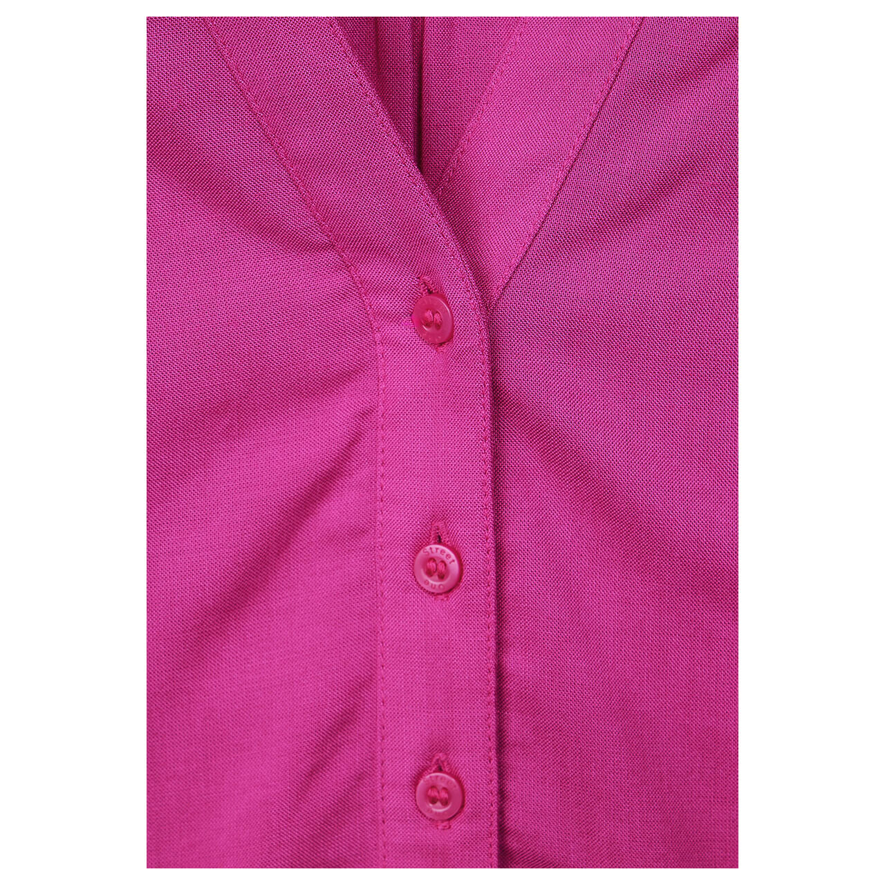 Street One Damen Langarm Bluse Bamika bright cozy pink