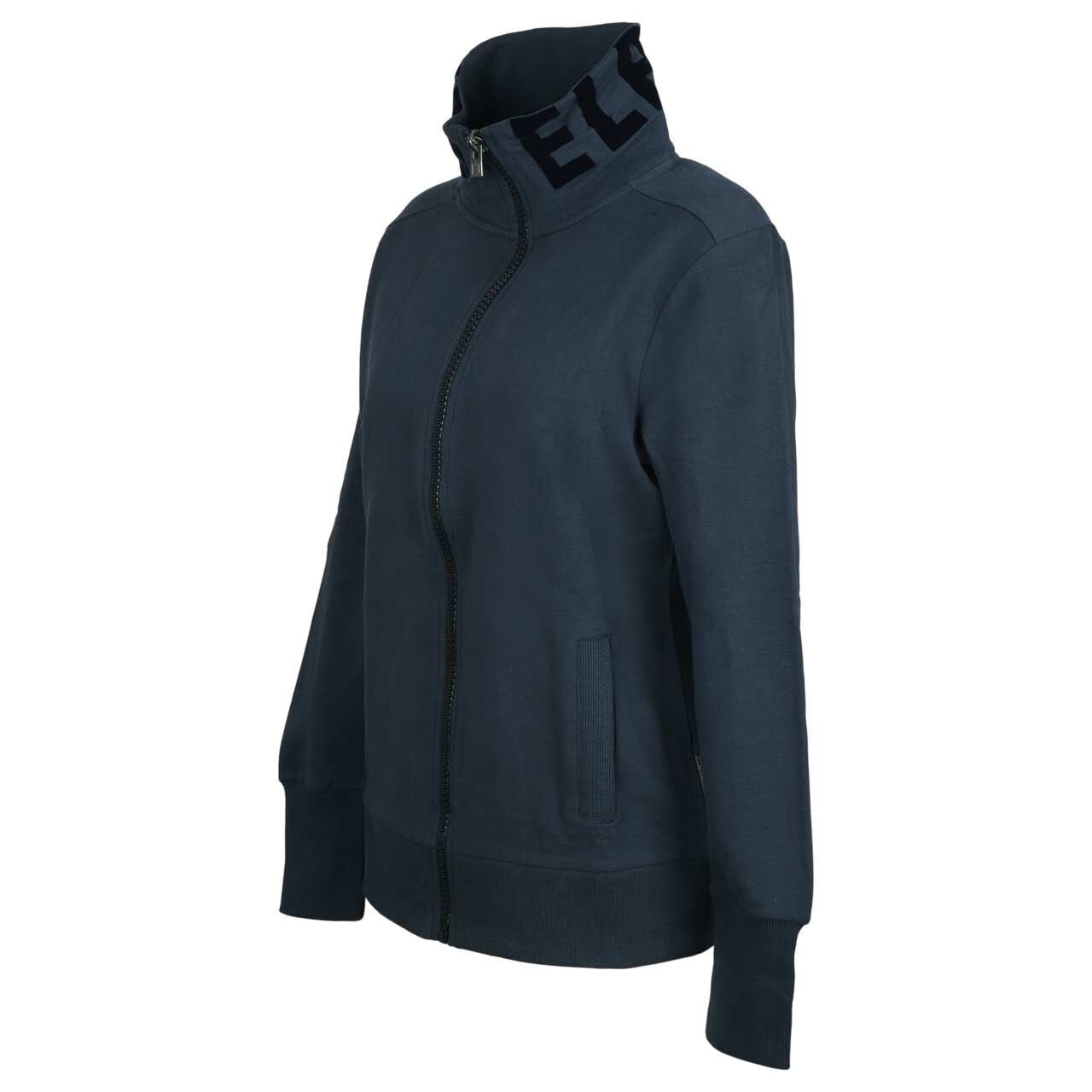 Damen Sweatjacke Alvis von Elbsand in Dunkelblau, Seitenansicht