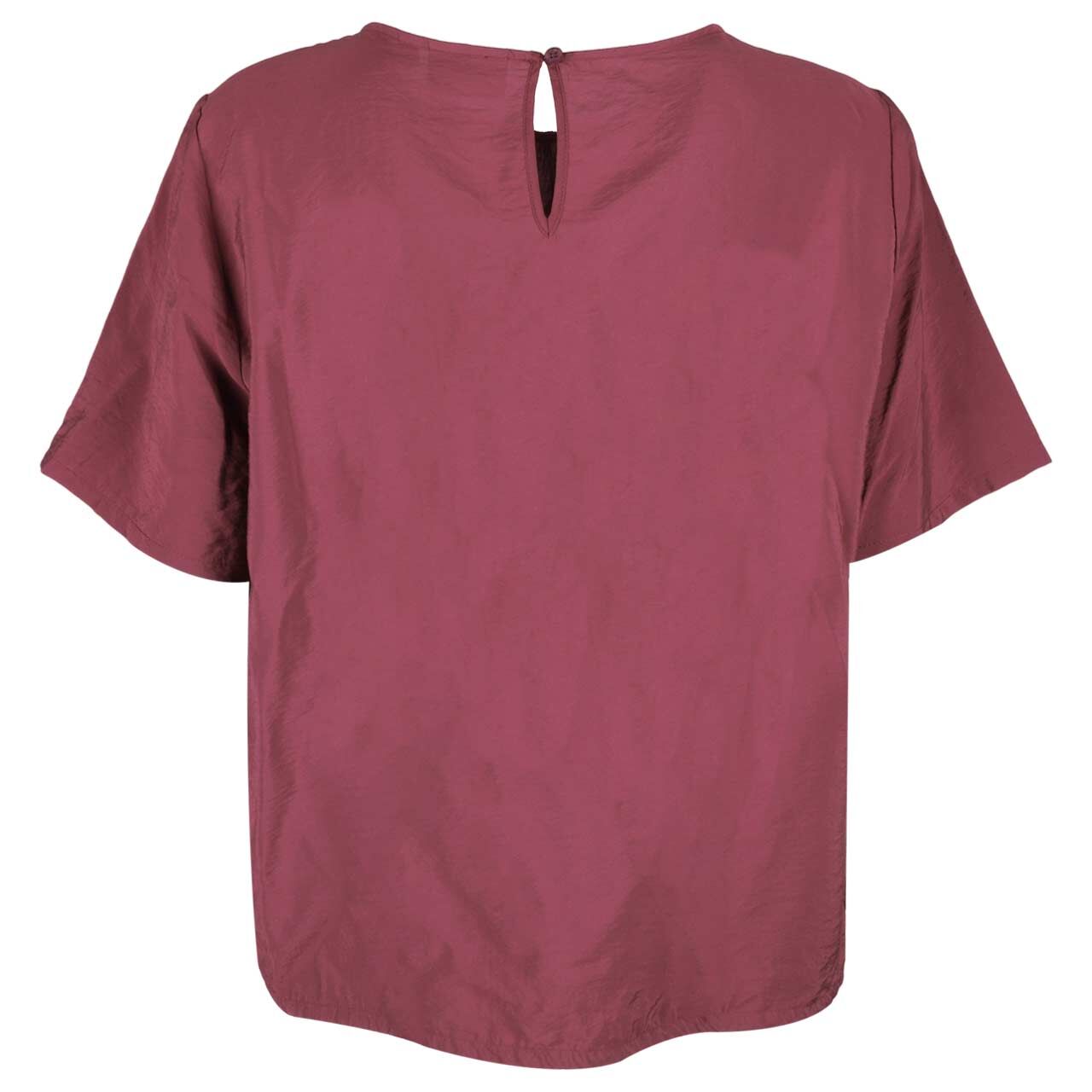 Damen Kurzarm Bluse von Comma in Burgunderrot, Rückansicht