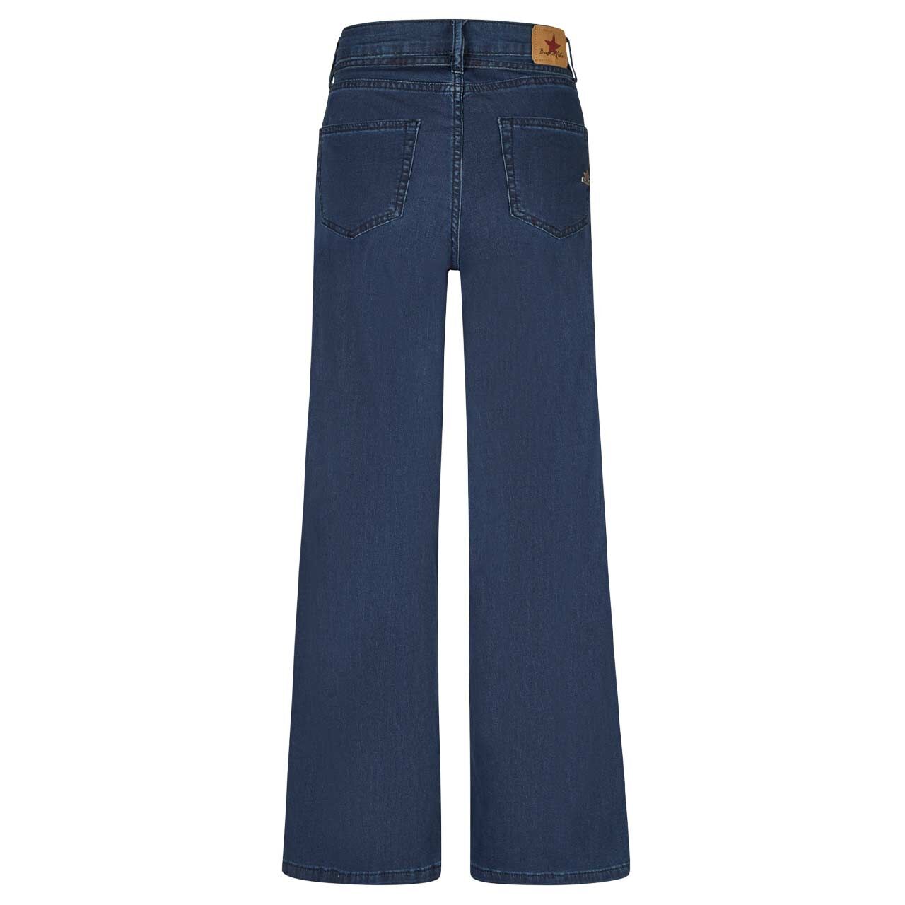 Damenjeans Wide Leg-L SLight Denim von Buena Vista in Dunkelblau angewaschen, Rückansicht