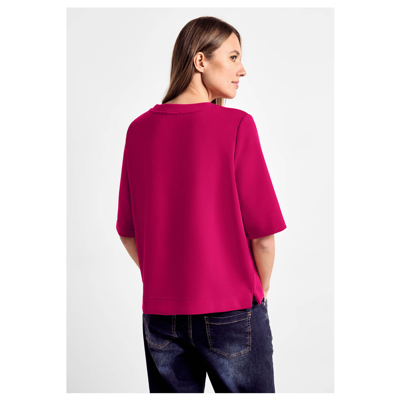 Cecil Damen Kurzarm Sweatshirt pink sorbet
