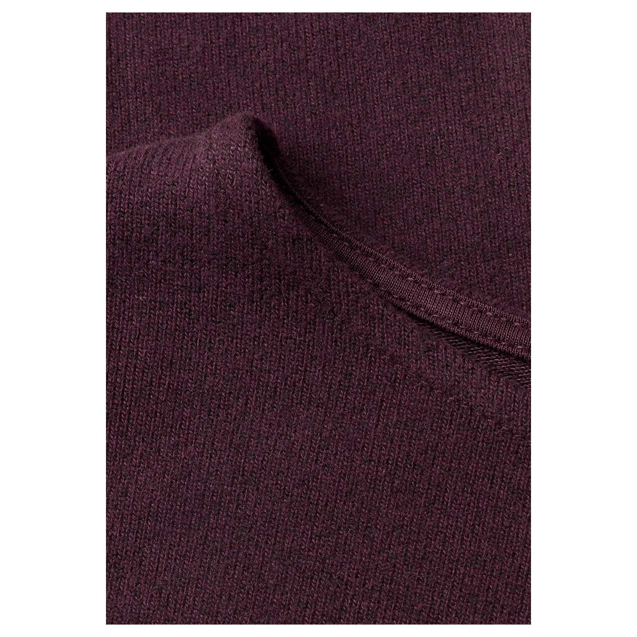 Street One Damen Langarm Shirt Soft Bottom Cuff rustic rouge melange