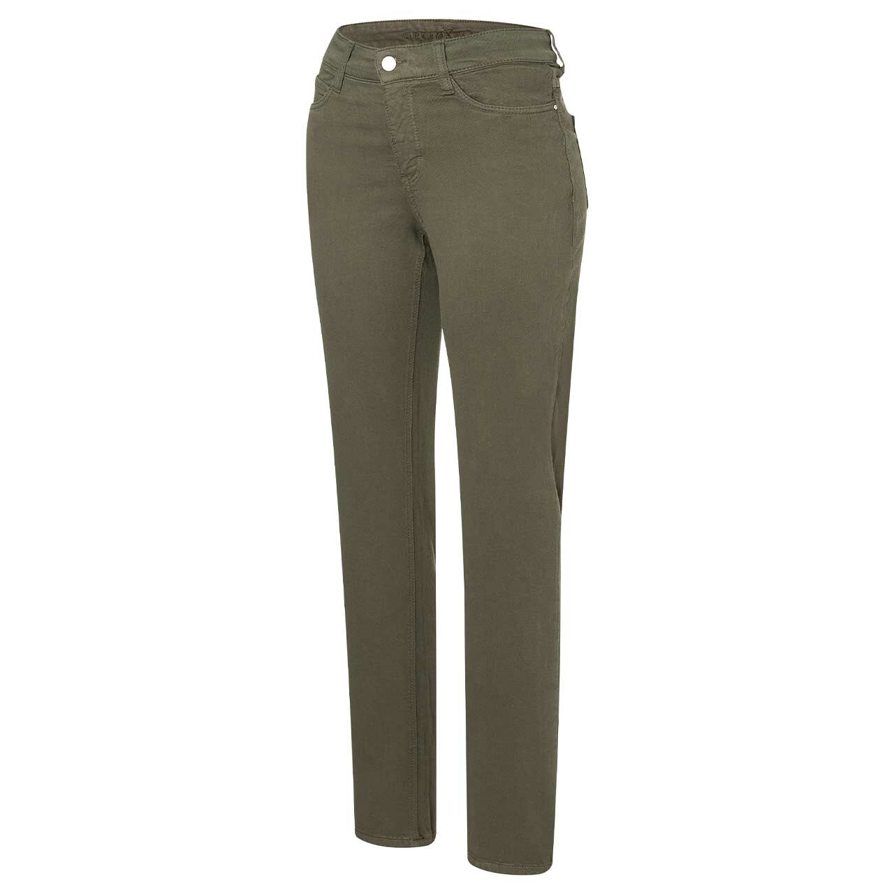 Damenjeans Dream von MAC in Olivgrün, Seitenansicht
