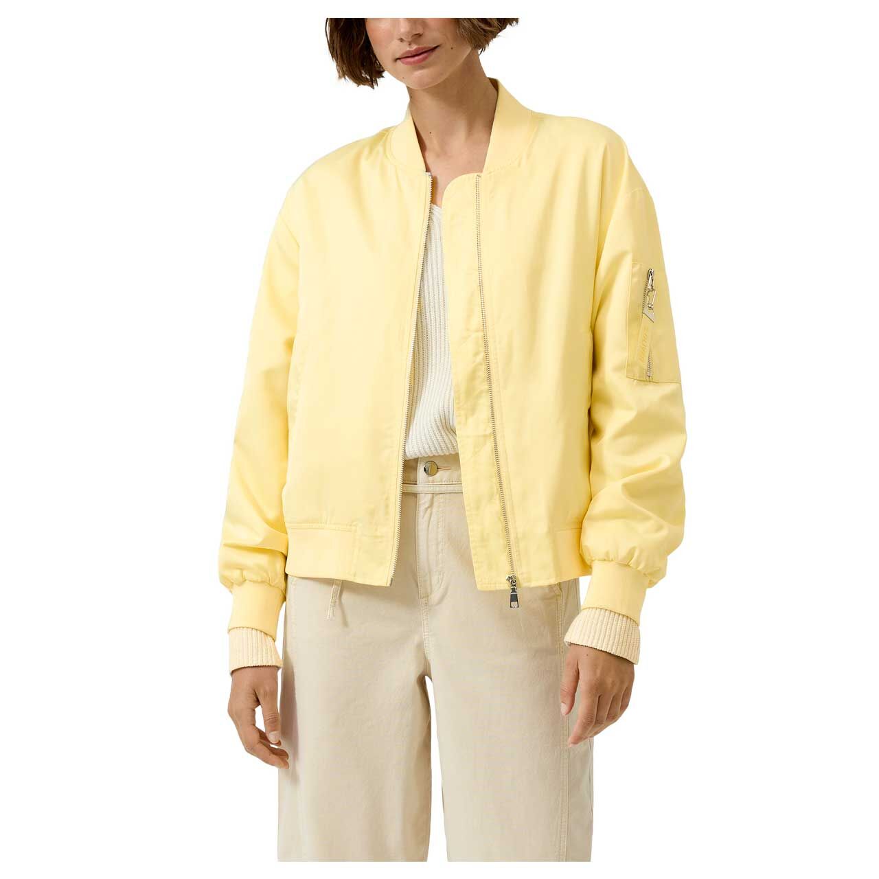 Damen Jacke Bomber Jacket von s.Oliver in Gelb, Vorderansicht am Model