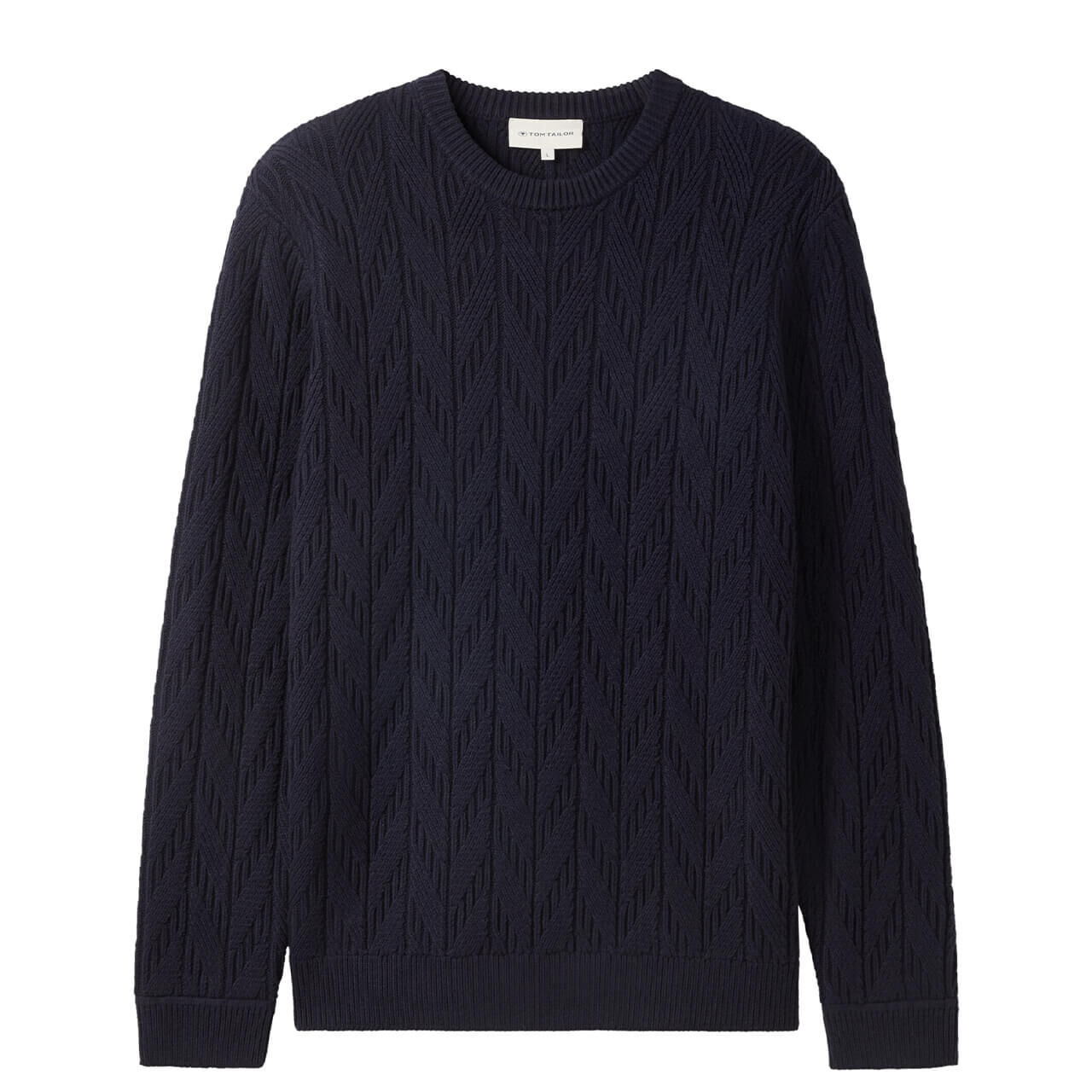 Tom Tailor Herren Pullover Structured Cable Knit sky captain blue