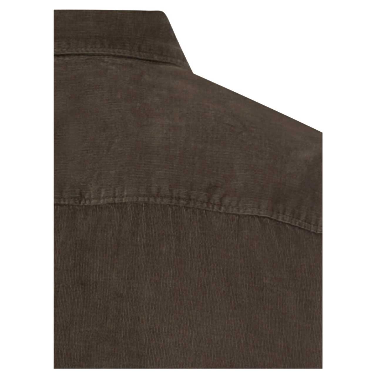 Herren Langarm Cord Hemd von Camel active in der Farbe Dunkelgrün, Detailansicht hinten