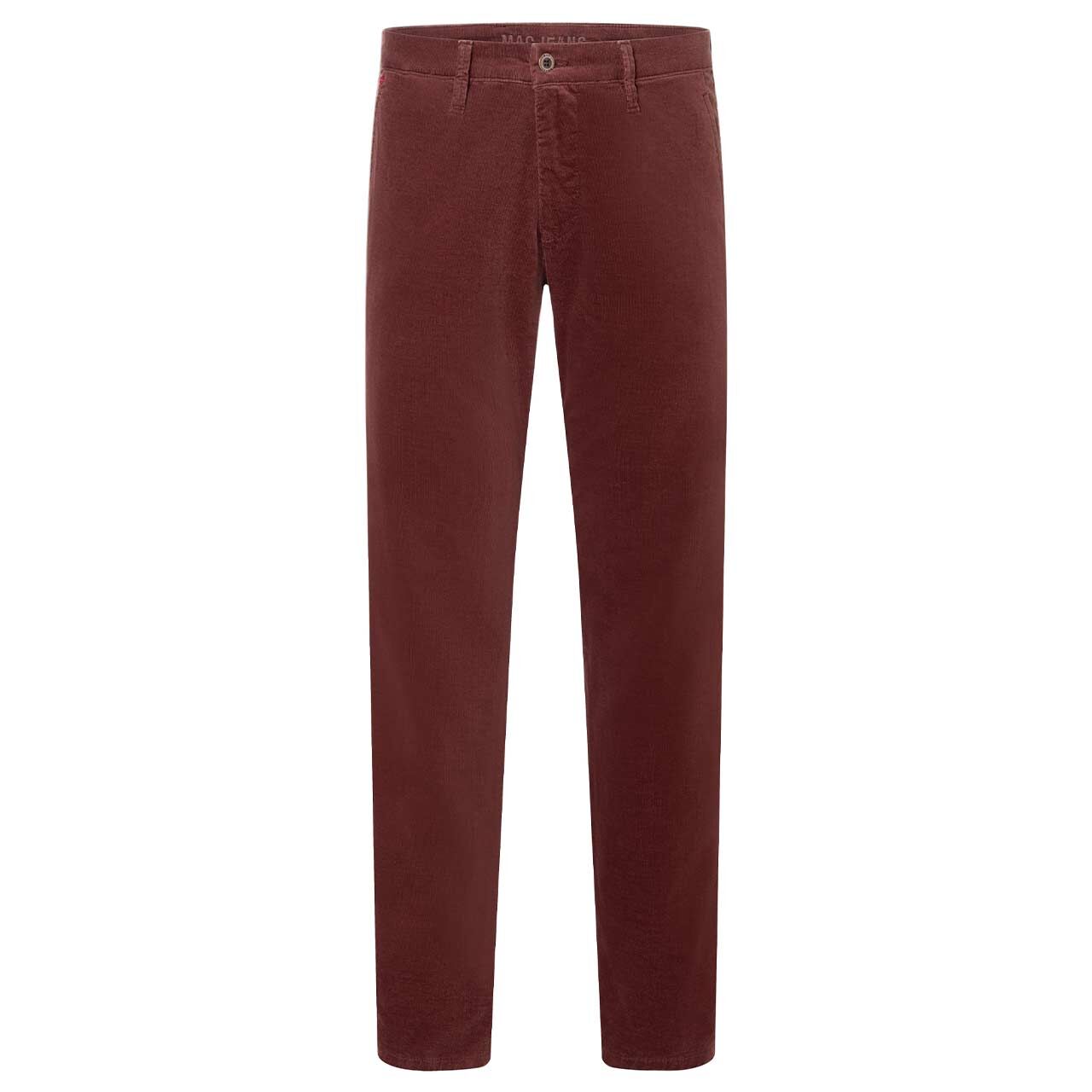 Herren Chino Cordhose Flexx Driver Pants von MAC in Rot-Braun, Vorderansicht