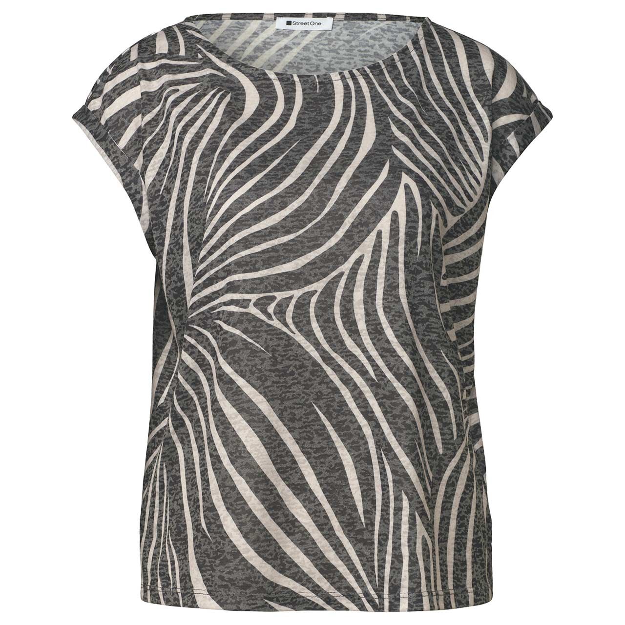 Street One Damen T-Shirt Printed Burn Dessin black