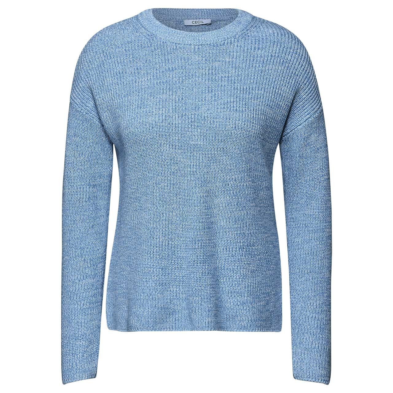 Cecil Damen Pullover Mouliné Rib Sweater fresh light blue 