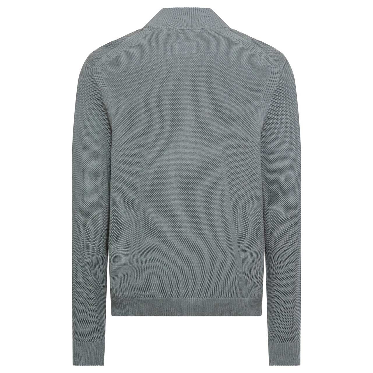 Herren Strickjacke von Camel active in der Farbe Blau-Grau, Rückansicht