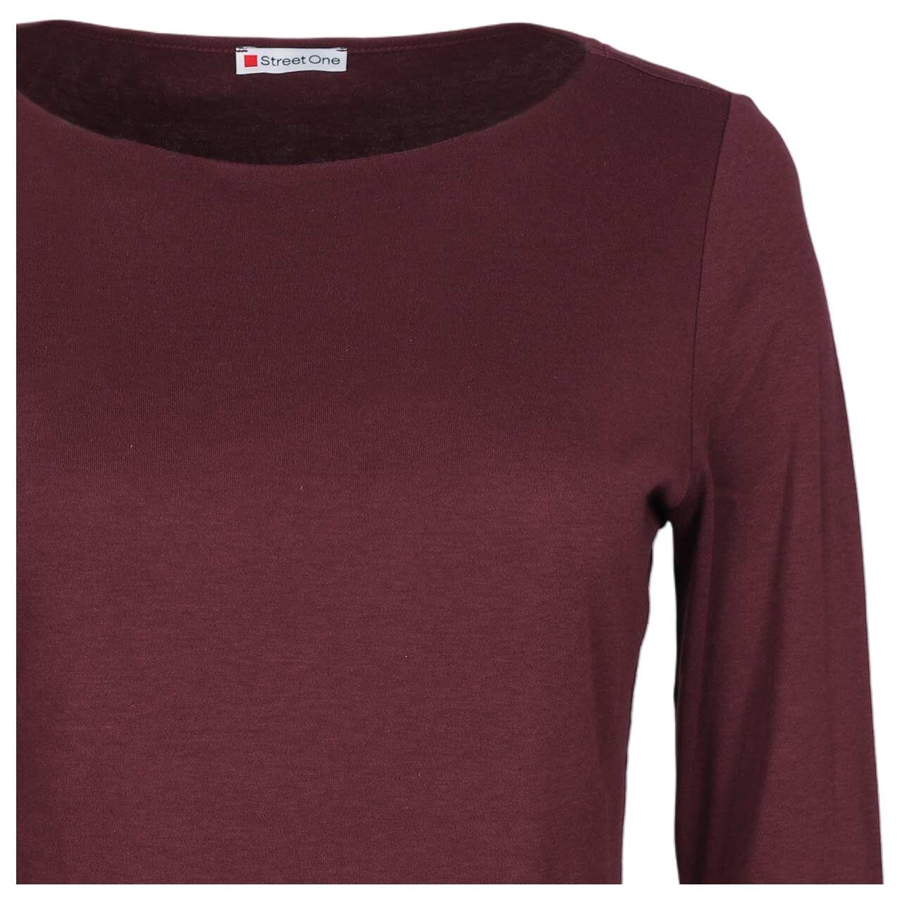 Damen Langarm Shirt Lanea von Street One in Lila, Vorderansicht am Model